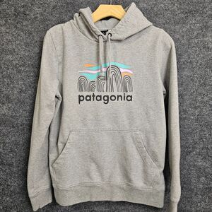 Patagonia Hoodie Men's Fitz Roy Boulders Hoodie Gray Size Small